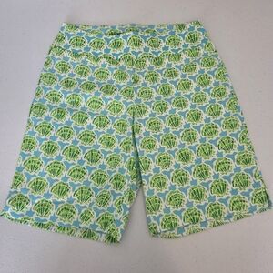 NWT Barbara Erickson Blue & Green Shells Women's Shorts Size 4
